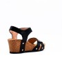 Faux leather wedge sandal