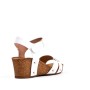 Faux leather wedge sandal