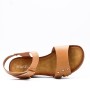 Faux leather wedge sandal