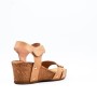 Faux leather wedge sandal