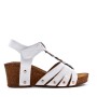 Faux leather wedge sandal