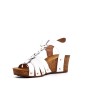 Faux leather wedge sandal