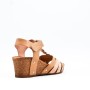 Faux leather wedge sandal