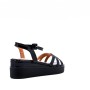 Faux leather wedge sandal