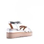 Faux leather wedge sandal