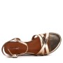 Faux leather wedge sandal