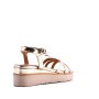 Faux leather wedge sandal