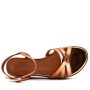 Faux leather wedge sandal