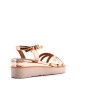 Faux leather wedge sandal