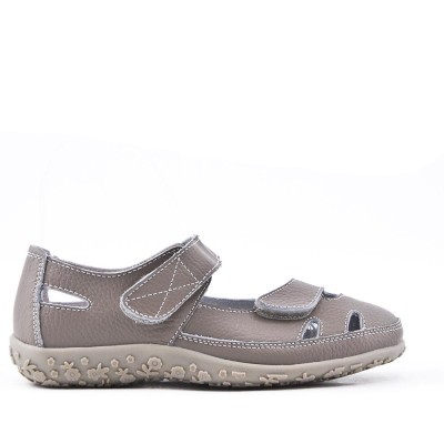 Comfort sandal in imitation leather