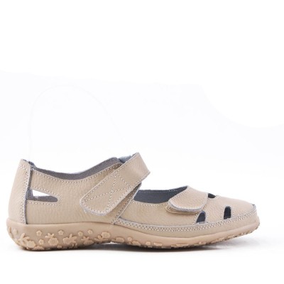 Comfort sandal in imitation leather