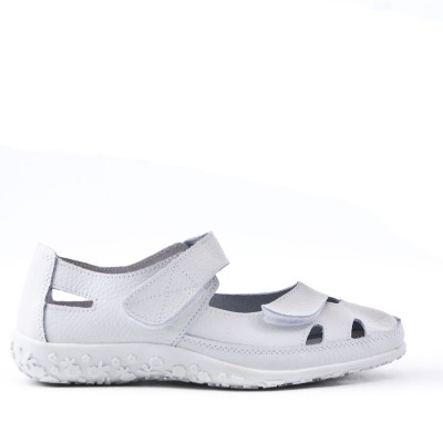 Comfort sandal in imitation leather