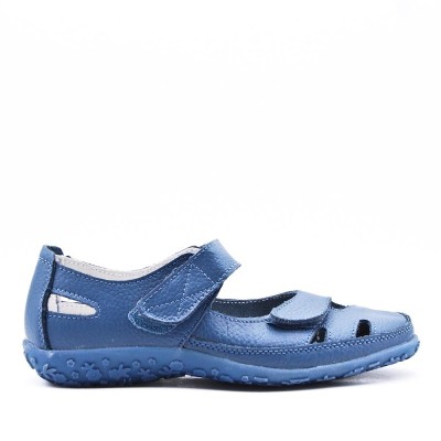 Comfort sandal in imitation leather