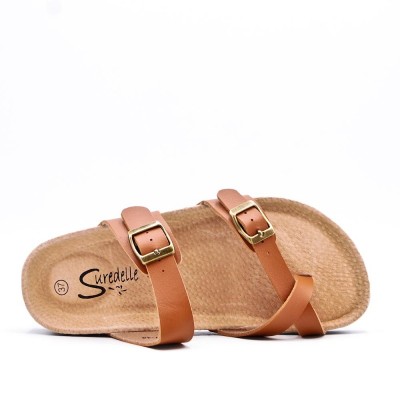 Sandale en simili cuir pour femme