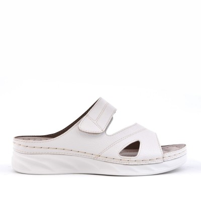 Comfort sandal in imitation leather