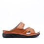 Comfort sandal in imitation leather