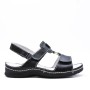 Comfort sandal in imitation leather