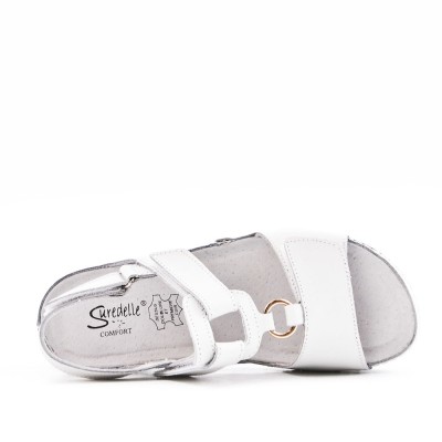 Comfort sandal in imitation leather