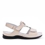 Comfort sandal in imitation leather