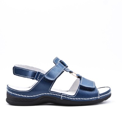 Comfort sandal in imitation leather