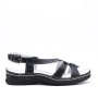 Comfort sandal in imitation leather