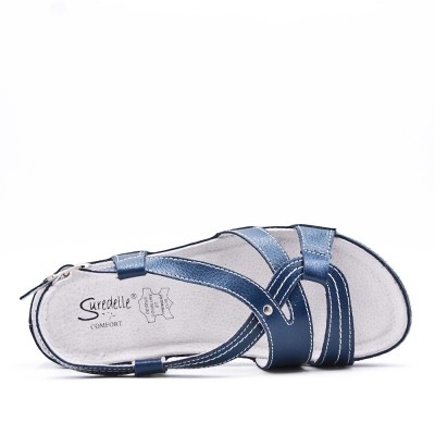 Sandale comfort en simili cuir