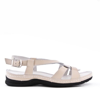 Comfort sandal in imitation leather