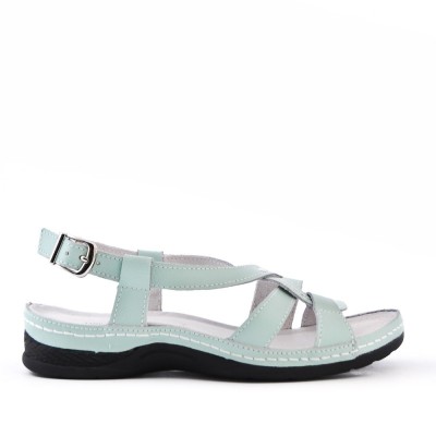 Comfort sandal in imitation leather