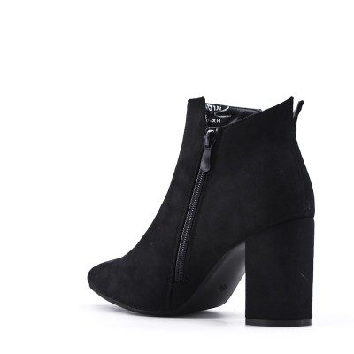 Faux leather ankle boot