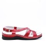 Comfort sandal in imitation leather