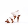 Faux leather heeled sandal