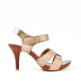 Faux leather heeled sandal