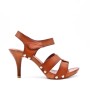 Faux leather heeled sandal