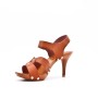 Faux leather heeled sandal