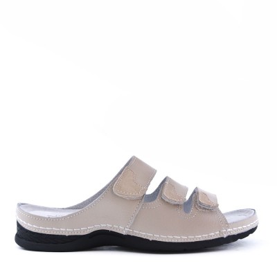 Comfort sandal in imitation leather