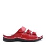 Comfort sandal in imitation leather