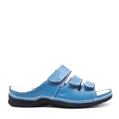 Sandale comfort en simili cuir