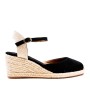 Faux suede wedge sandal