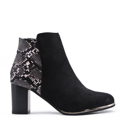 Faux leather ankle boot