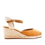 Faux suede wedge sandal