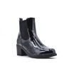 Faux leather ankle boot