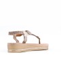 Flat sandal in faux leather for women