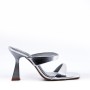 Faux leather heeled sandal