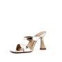 Faux leather heeled sandal