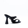 Faux leather heeled sandal