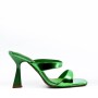 Faux leather heeled sandal