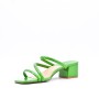 Faux leather heeled sandal