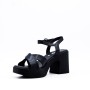 Faux leather heeled sandal