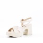 Faux leather heeled sandal