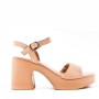 Faux leather heeled sandal